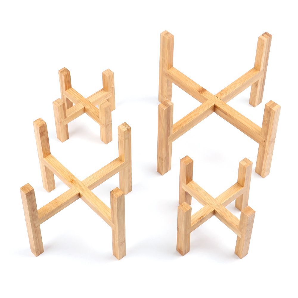 Bonsai Garden Display Stands - Floor-Standing Wood Flowerpot Holder, Bonsai Display