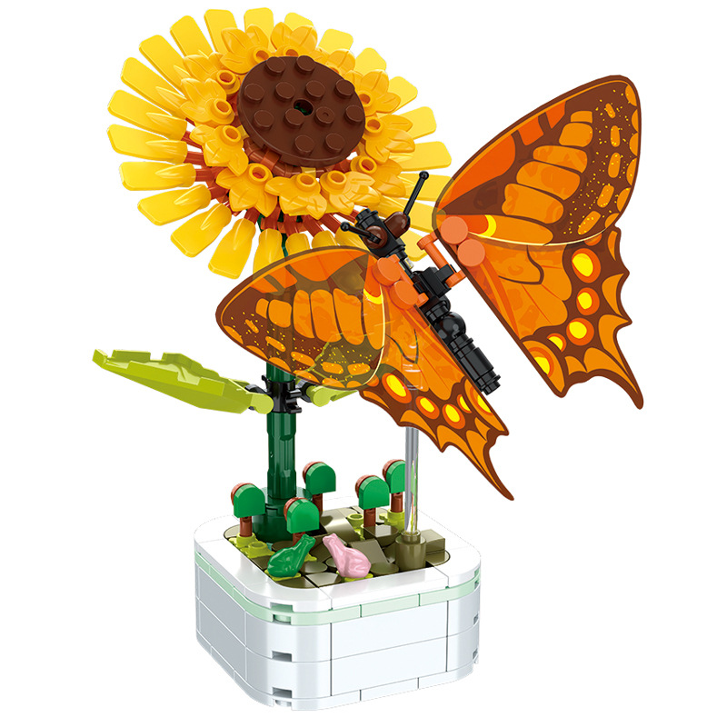 Bonsai Garden Lego - Diy mini borboleta inseto vaso planta