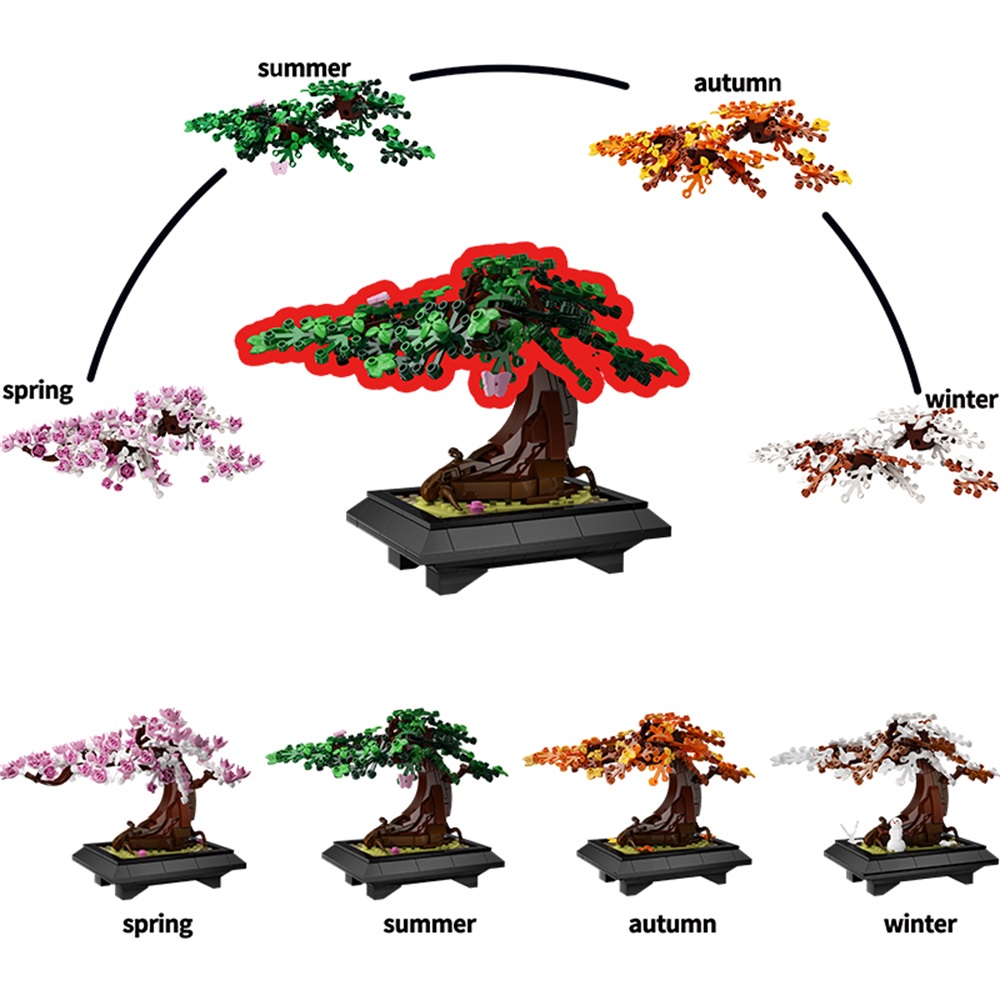 Moc quatro estações bonsai árv - Bonsai Garden Lego avaliação e preço