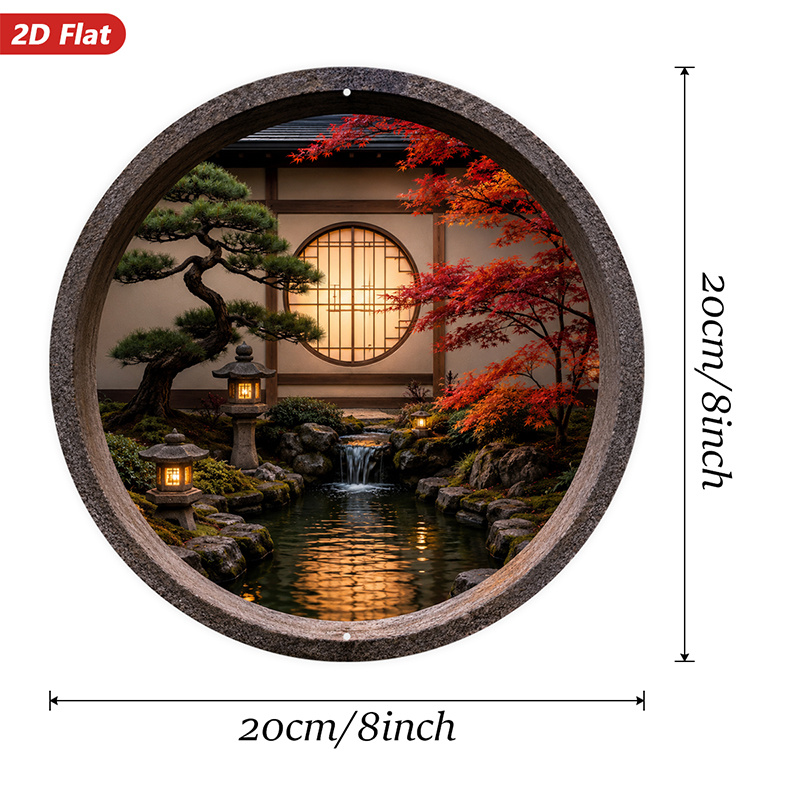 Placa de Metal Redonda 2D, 1 p - Bonsai Garden Art avaliação e preço